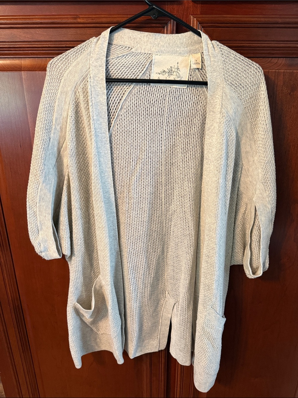 Angel Of The North Cream Open-Front Knit Cardigan